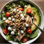 Salad toppings in a vibrant bowl