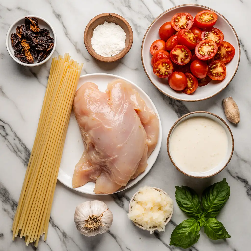 Ingredients for Marry Me Chicken Pasta